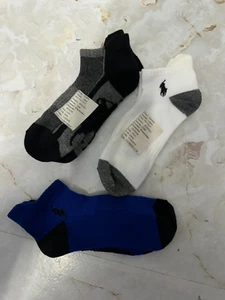 New! without tags! 3 Pair Polo Ralph Lauren -Sport Ankle Cut Socks Size 8-9.5 - Picture 1 of 5
