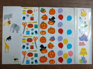 Vtg Mrs. Grossman's Sticker Lot Full Partial Sheets Sewing Balloon Halloween S50 - Picture 1 of 3
