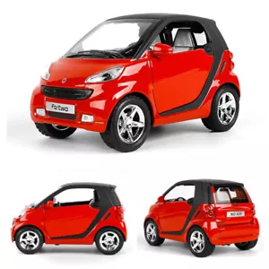 Modellino Auto 1:24 Smart ForTwo Pressofuso Giocattolo per Bambini Ragazzi Regali Rosso - Foto 1 di 12