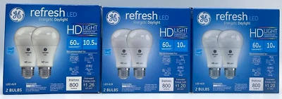 3PK 60W GE Refresh LED A19 HD Light ~ 6 TTL Bulbs ~ Dimmable ~ FAST SHIP! - Image 1 of 2