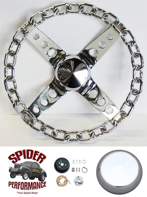 1955-1956 Mercury steering wheel 11" CHROME CHAIN - Image 1 of 4