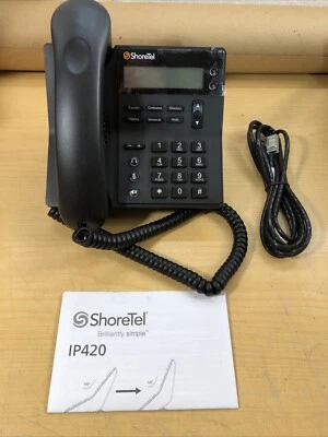 ShoreTel IP 420 Telephone W/ Stand & Handset (5632) - Image 1 of 4