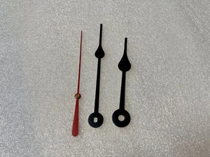 Clock Spade Hands for Quartz Battery Movements + Second Hand fits 7-8" Dial - Picture 1 of 10