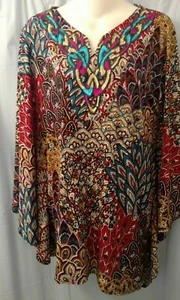 Poncho Antthony Original Mujer Estilo Top XS Corte Cuello en V Lentejuelas Elastizado Alto Bajo - Imagen 1 de 11