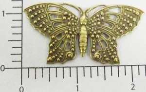 35213 Brass Oxidized Victorian Butterfly Jewelry Finding - Picture 1 of 1
