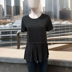 Boss Orange Label Grey Pleated Hemline Top Size UK Medium - Picture 1 of 11