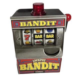 RADICA Savings Piggy Bank Coin JACKPOT BANDIT MODEL 130 6" Works - Picture 1 of 11