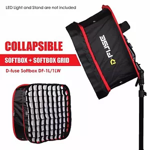 USATO: Camera D-fuse Combo: Grande Pannello Luce LED DF-1L Softbox & Griglia D-Fuse - Foto 1 di 8