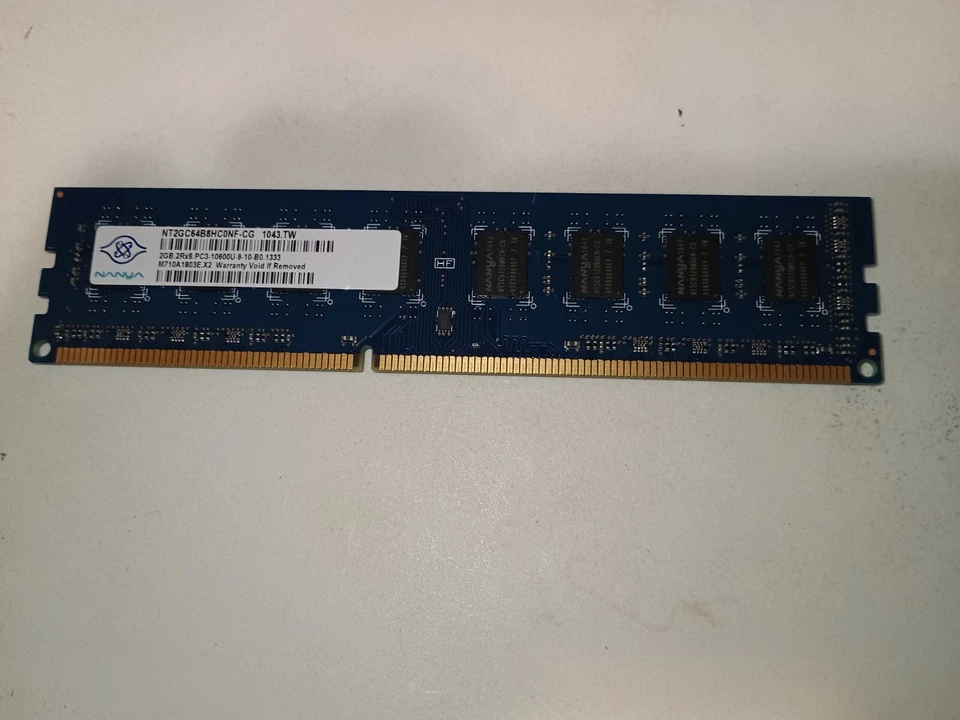 2GB 2GB PC3-10600 DDR3-1333 NANYA NT2GC64B8HC0NF-CG BLUE Desktop Memory - Image 1 of 1