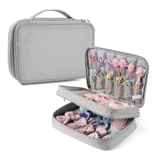 Baby Girls Hair Accessory Organizer Headband Storage Bag with Multi-pockets Clip - Picture 1 of 7