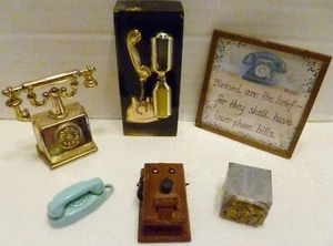Konvolut 6 Vintage Miniatur Telefon Sammlerstücke - Bild 1 von 14