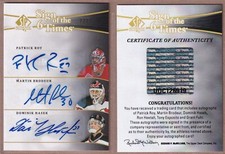 2011-12 SP Authentic SOTT Sixes Roy/Brodeur/Hasek/Hextall/Esposito/Fuhr AUTO 7/7