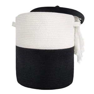 Extra Large Storage Basket With Lid 60l 16"wx18"h Woven Laundry Basket With Lid - Picture 1 of 7