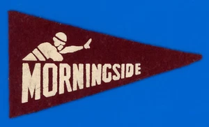 Vintage Antique 1936-1938 BF3 Morningside Mustangs Football Mini Pennant *H65 - Picture 1 of 2