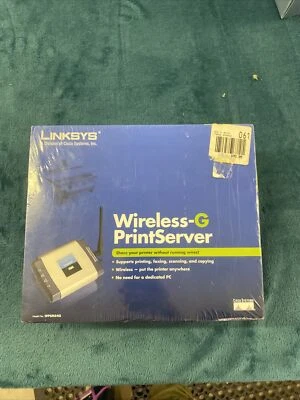 Linksys Wireless-G Print Server Multifunction Printer Support WPSM54G Router NEW - Image 1 of 4