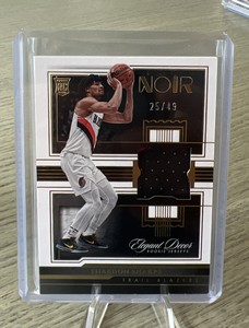 2022/23 PANINI NOIR SHAEDON SHARPE ROOKIE RC /49 2 Color Jersey Patch. Blazers
