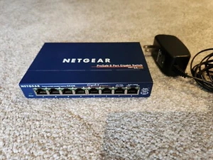 NETGEAR GS108 ProSAFE 8 Port Gigabit Network Switch with Power Supply - Picture 1 of 3