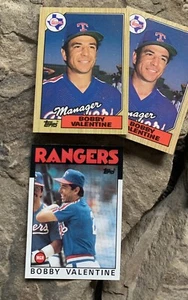 Bobby Valentine Baseball Cards. Texas Rangers - Picture 1 of 3