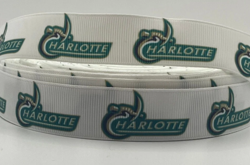 Charlotte Ribbon - 7/8" Grosgrain Ribbon - College Ribbon - U of Charlotte - Image 1 of 1