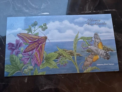 Alderney Hawk moths.6x mint stamp 2011 present’n Pck.FV£3.26.VGComplete.B Cy🇺🇦 - Image 1 of 4