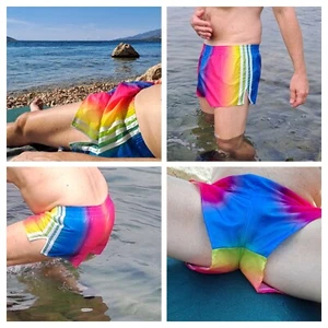 *DUGA* FOOTY SHORTS aus ultradünnem RAINBOW Ripstop Nylon (XS bis 3XL) - Bild 1 von 21