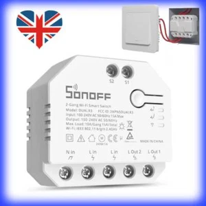 2024 SONOFF DUAL R3 WiFi Bluetooth Smart Switch 16A S-MATE Telecomando - Foto 1 di 13