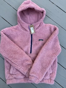 Patagonia Girls Los Gatos Hoody Sweatshirt- Light Star Pink- Size XL- NWT - Picture 1 of 11