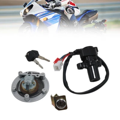 Interruptor de encendido tapa de gas combustible llave de bloqueo de asiento apta para Yamaha YZF R6 2006-2016 Foto 1 de 4