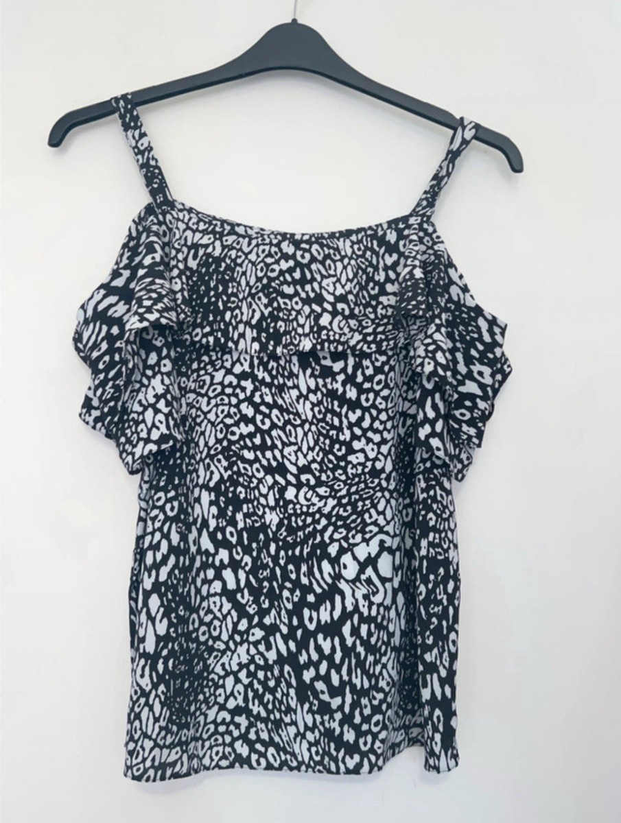 black cold shoulder top asda