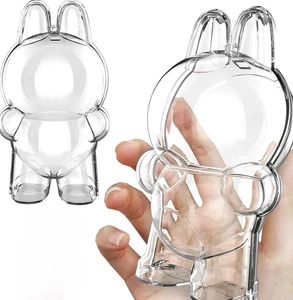 LABUBU Case Clear Protective Display Pop Mart The Monsters Plastic Cover Stand - Picture 1 of 4
