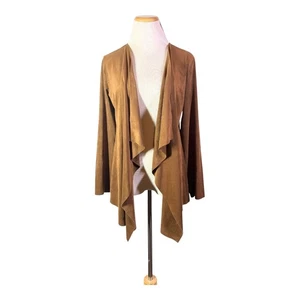 Soft Surroundings Size S Faux Suede Open-Front Jacket Waterfall - Picture 1 of 12
