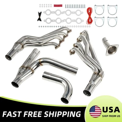 Long Tube Headers For 1999-2006 Tahoe / Yukon 4.8L/5.3L/6.0L V8 W/ Y Pipe USA - Imagem 1 de 4