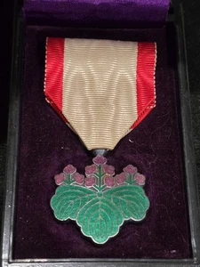 Segunda Guerra Mundial Japón Orden del Sol Naciente 7ª Clase en Estuche Original  - Imagen 1 de 7