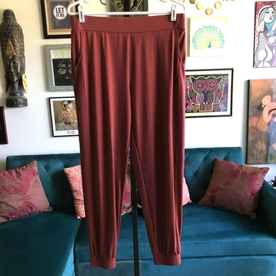 LISA RINNA Collection size S Rust Stretch Waistband Jersey Pull-On Joggers Pants - Image 1 of 4
