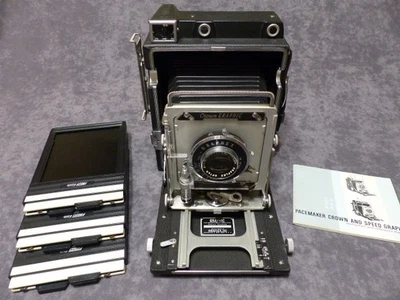 GRAFLEX 4X5 CROWN GRAPHIC PRESS / VIEW CAMERA - OPTAR 135 MM - GRAFLOK- NICE! - Image 1 of 4