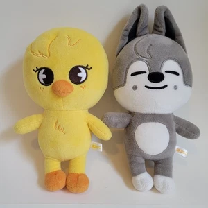 SKZOO Chick "BbokAri" and "Wolf Chan" Plushes K Pop Group Stray Kids Descript - Picture 1 of 16