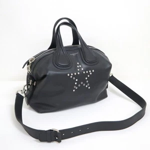 Bolso de Hombro Givenchy Nightingale 2 Vías Cuero Negro Plata Accesorios/Br5741Kw - Imagen 1 de 10