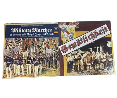 Vtg German Vinyl LP Albums Military Marches Royal Imperial Army, Gemiitlichkeit - Image 1 of 4