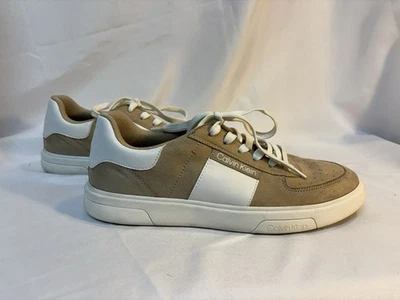 Calvin Klein CMGENTO2-R Sneakers Tan/White Dress Casual Shoes Mens Size 7.5 New - Image 1 of 4