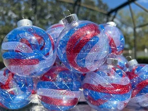 Memorial Day Ornaments 4th Patriotic USA Independence Day Home Decor Tree 6pc - Picture 1 of 3