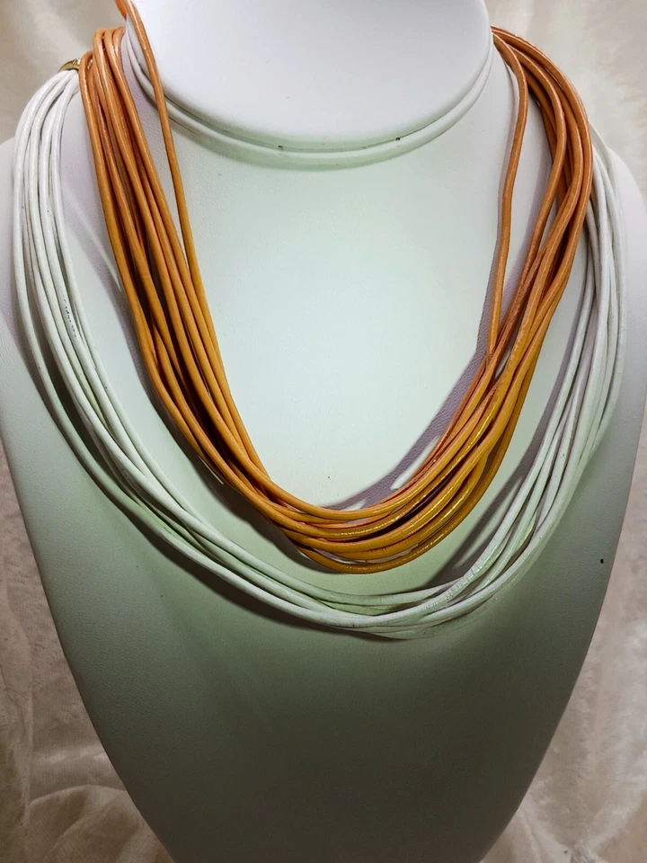 Collar dúo con cordón de cuero multihilo HEIDI DAUS "Elegant Essentials" **NUEVO EN CAJA** Foto 1 de 1