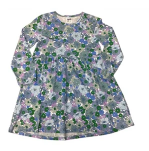 Cotton On Girls Dress Sz 9-10 Retro Purple Blue Floral Jersey NWOT Boho CZ - Foto 1 di 7