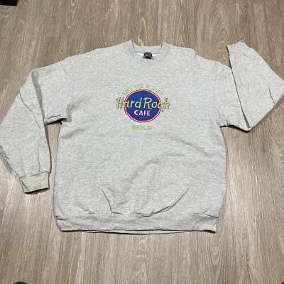 Hard Rock Sweater L 90s 00s Y2k Berlin Cafe Save The Planet Pullover Crewneck - Image 1 of 4