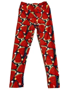 LuLaRoe Kinderleggings S/M Größen 2-8 ~ Neu ohne Etikett ~ 4. Juli, Picknick, Wassermelone - Bild 1 von 4