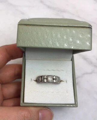 JUDITH RIPKA Sterling Silver CZ Band Ring Size 7 One Missing Stone - Image 1 of 4