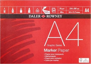 Daler-Rowney A4 Graphic Series Marker Paper - 50 Sheets - 70gsm - Bleed Proof - Picture 1 of 3