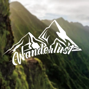 Wanderlust Decal Travel Explore Outdoors Car Window Laptop Sticker Hiking - Bild 1 von 2