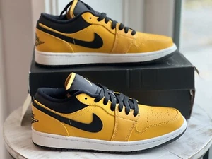 Größe 7 Air Jordan 1 Low University Gold Black Steelers Bruins Pirates Pittsburg - Bild 1 von 10