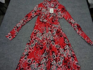 Vestido Free People Mujer Rojo 2 Tough Love Midi Manga Larga Nuevo - Imagen 1 de 10