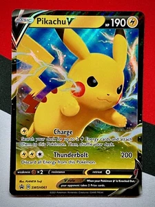 PAQUETE NUEVO Pikachu V SWSH061 Destinos Brillantes Estrella Negra Promoción Pokémon - Imagen 1 de 2